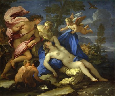 Theseuksen hylkäämä Ariadne Naxoksella, noin 1675-1680. tekijältä Luca Giordano