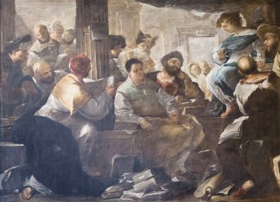 Kristus lääkäreiden joukossa tekijältä Luca Giordano