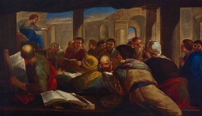 Kristus kiistelee lääkäreiden kanssa tekijältä Luca Giordano
