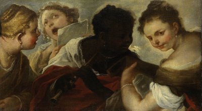 Neljä naista tekemässä musiikkia tekijältä Luca Giordano