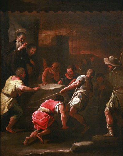 Ranskalainen:  Benoît Pyhän Benedictuksen ihme. tekijältä Luca Giordano