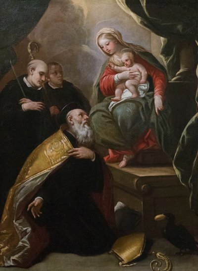 Madonna ja lapsi pyhien kanssa tekijältä Luca Giordano