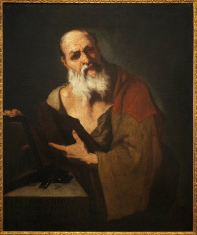 Platon (424-348 eKr.). Luca Giordanon (1634-1705) maalaus öljy kankaalle tekijältä Luca Giordano