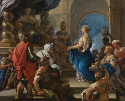 Salomo ja Saban kuningatar tekijältä Luca Giordano