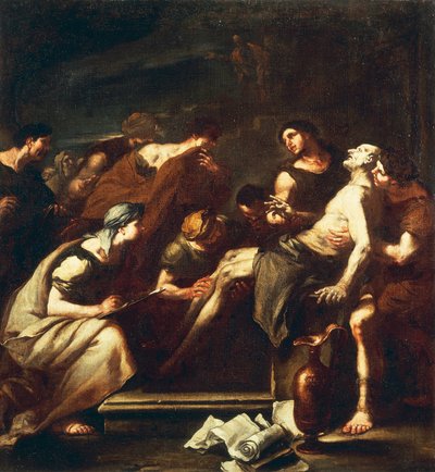 Seneca Dying, Luca Giordano, öljy kankaalle tekijältä Luca Giordano