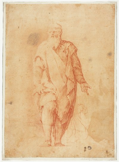 Seisova parrakas mies tekijältä Luca Giordano