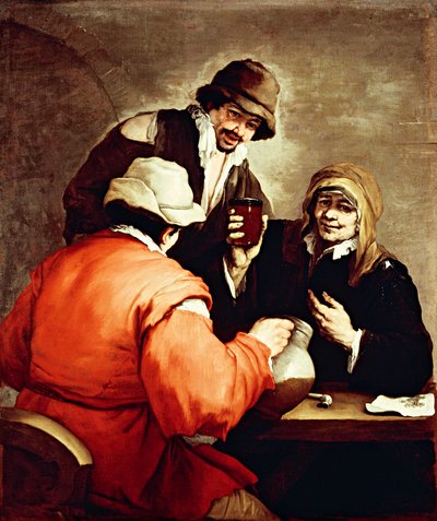 Tavernakohtaus, Luca Giordano (1634-1705), öljy kankaalle tekijältä Luca Giordano