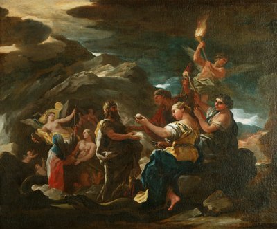 Ikuisuuden luola, n. 1685 (öljy kankaalle) tekijältä Luca Giordano