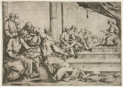 Nuori Kristus opetus temppelissä, n. 1653. tekijältä Luca Giordano