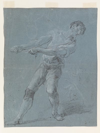 Nuori mies vetää köyttä tekijältä Luca Giordano