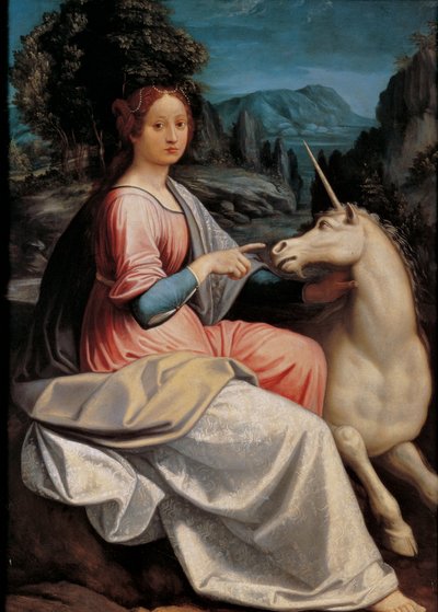 Lady and the Unicorn, 1534-1540. tekijältä Luca Longhi