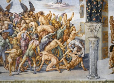 Kirottu helvetissä, Last Judgment -frescojaksosta tekijältä Luca Signorelli