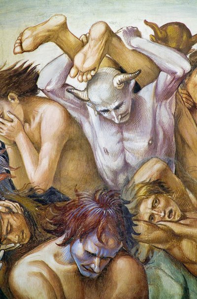 Kirottu helvetissä, Last Judgment -frescojaksosta tekijältä Luca Signorelli