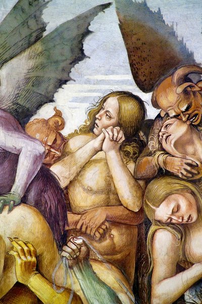 Kirottu helvetissä, Last Judgment -frescojaksosta tekijältä Luca Signorelli