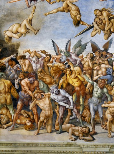 Kirottu helvetissä, Last Judgment -frescojaksosta tekijältä Luca Signorelli