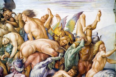 Kirottu helvetissä, Last Judgment -frescojaksosta tekijältä Luca Signorelli