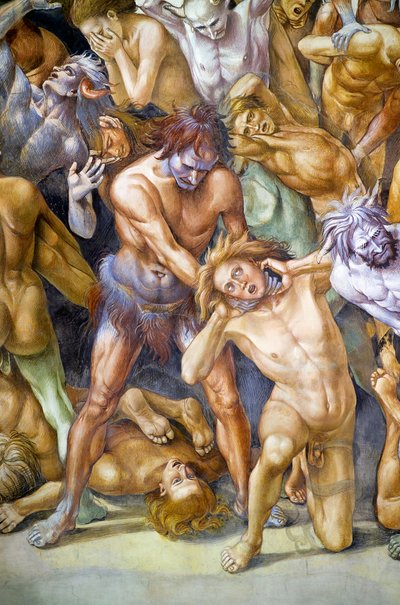 Kirottu helvetissä, Last Judgment -frescojaksosta tekijältä Luca Signorelli
