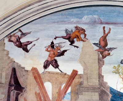 Jumala rankaisee Florenzoa (Jumala rankaisee Florenzoa) - Luca Signorellin (n. 1445-1523) tekemä yksityiskohta fresko luostarista, joka kertoo Benediktiiniritarikunnan perustajan 1497-1498 Monten Abbeyn elämästä. Oliveto Maggiore, tekijältä Luca Signorelli