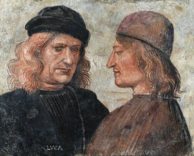 Angelo Franchin omakuva Niccolòn kanssa, c. 1504. tekijältä Luca Signorelli