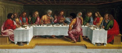 Viimeinen ehtoollinen. Valituslaulu kuolleesta Kristuksesta, Predella-paneeli, 1502. tekijältä Luca Signorelli