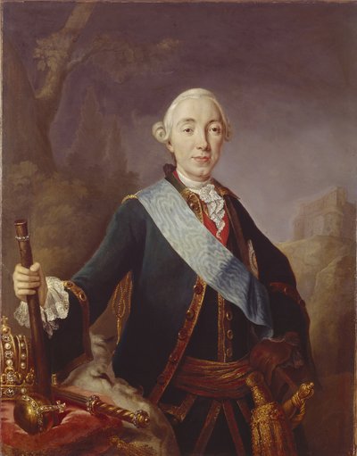 Venäjän tsaari Pietari III:n muotokuva 1728-1762, 1761 tekijältä Lucas Conrad Pfandzelt