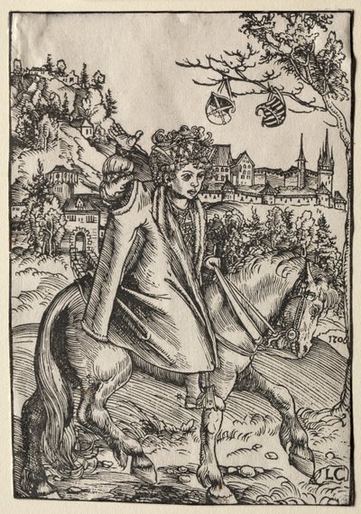 Poika hevosen selässä tekijältä Lucas Cranach