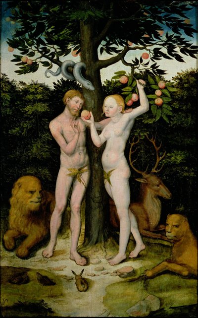 Aatami ja Eeva tekijältä Lucas Cranach the Elder