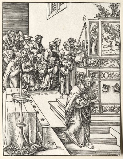 Pyhän Johanneksen marttyyrikuolema tekijältä Lucas Cranach