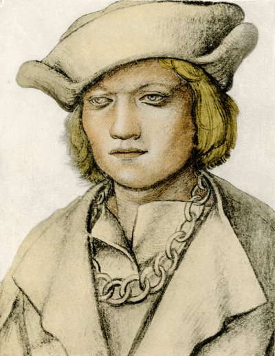 Muotokuva nuoresta miehestä hattu päässä tekijältä Lucas Cranach the Elder