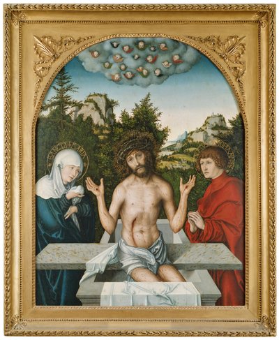 Schmerzensmann zwischen Maria und hl. Johannes tekijältä Lucas Cranach