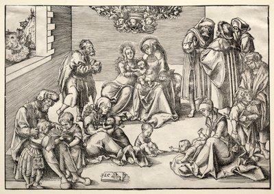 Pyhä perhe ja sukulaiset tekijältä Lucas Cranach