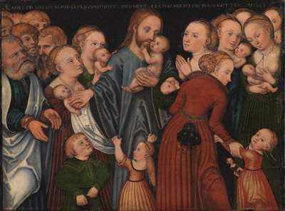 Kristus siunaa lapsia tekijältä Lucas Cranach d.Æ.