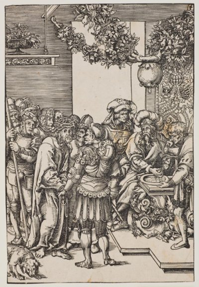 Pilatus pesee kätensä tekijältä Lucas Cranach d.Æ.