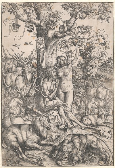 Ihmisen lankeemus tekijältä Lucas Cranach d.Æ.