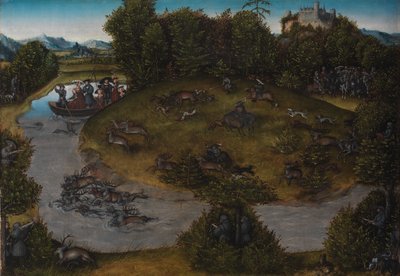 Saksin vaaliruhtinas Frederic Viisaan (1463-1525) polttarien metsästys tekijältä Lucas Cranach d.Æ.