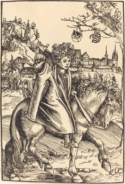 Saksin prinssi hevosen selässä tekijältä Lucas Cranach the Elder