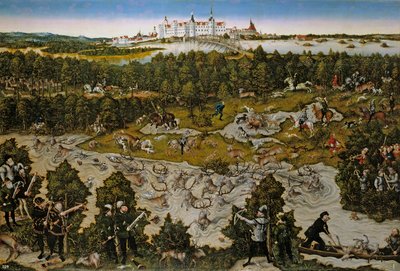 Hirvenmetsästys tekijältä Lucas Cranach the Elder