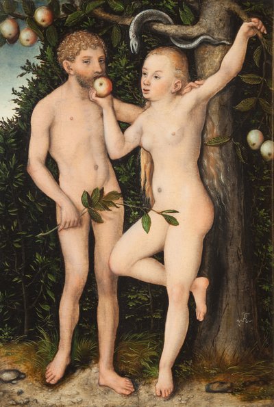 Aatami ja Eeva tekijältä Lucas Cranach the Elder