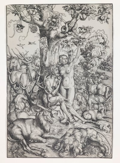 Adam i Eva al paradís finès tekijältä Lucas Cranach the Elder