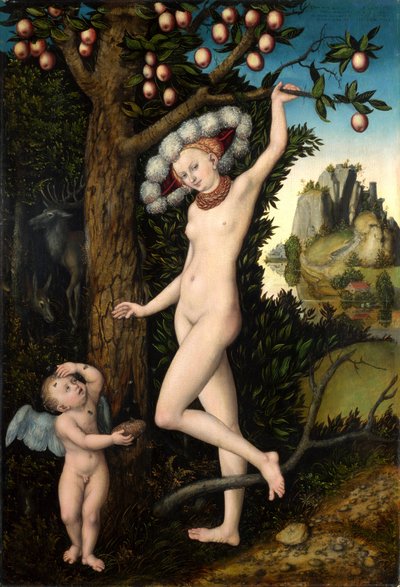 Amor beklagt sich bei Venus tekijältä Lucas Cranach the Elder