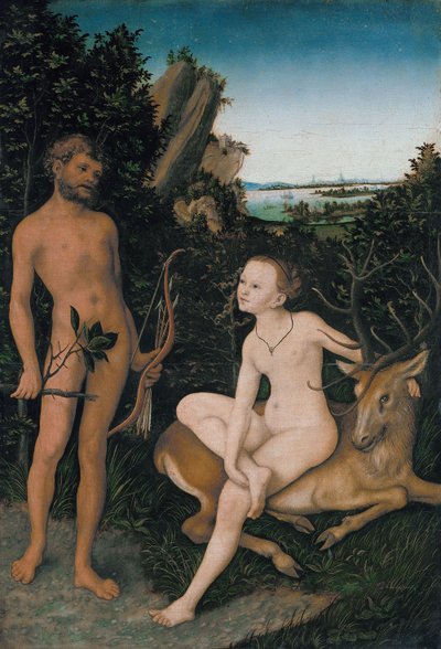 Apollo ja Diana tekijältä Lucas Cranach the Elder