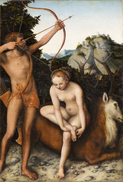 Apollo ja Diana, noin 1530 tekijältä Lucas Cranach the Elder