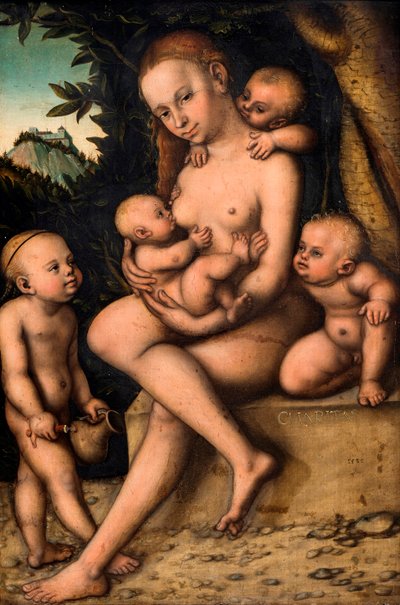 Hyväntekeväisyys, 1535. tekijältä Lucas Cranach the Elder