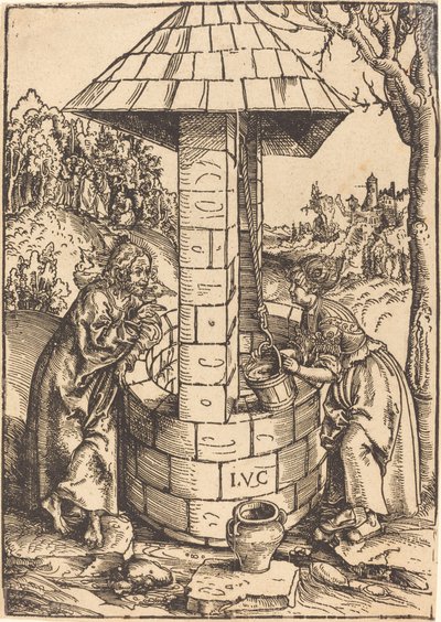 Kristus ja Samarian nainen tekijältä Lucas Cranach the Elder