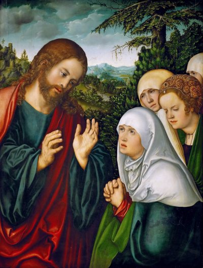 Kristus jättää äitinsä tekijältä Lucas Cranach the Elder