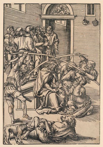 Thorns Crowning of Thorns, kuvitus elokuvasta "The Passion" tekijältä Lucas Cranach the Elder