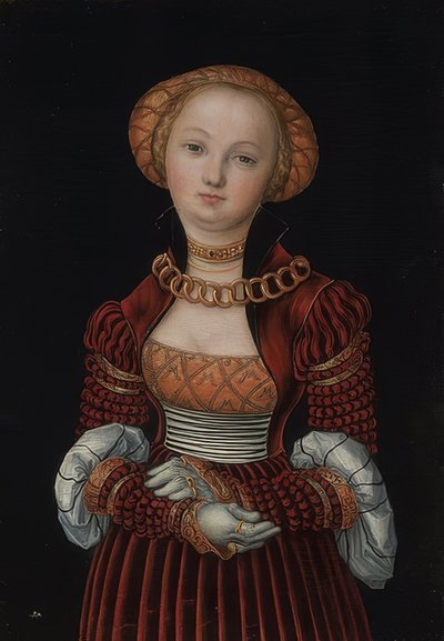 Naisen muotokuva. Noin 1525 tekijältä Lucas Cranach the Elder