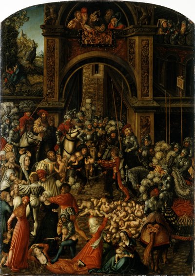 Saksa: Bethlehemitischer Kindermort Viattomien joukkomurha (Bethlehemitischer Kindermort) tekijältä Lucas Cranach the Elder
