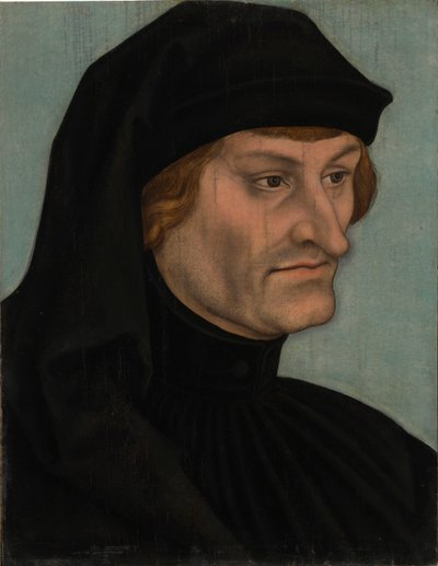 Saksa: Bildnis des Rudolph Agricola Rudolph Agricolan muotokuva tai Johannes Geiler von Kaysersbergin muotokuva. tekijältä Lucas Cranach the Elder