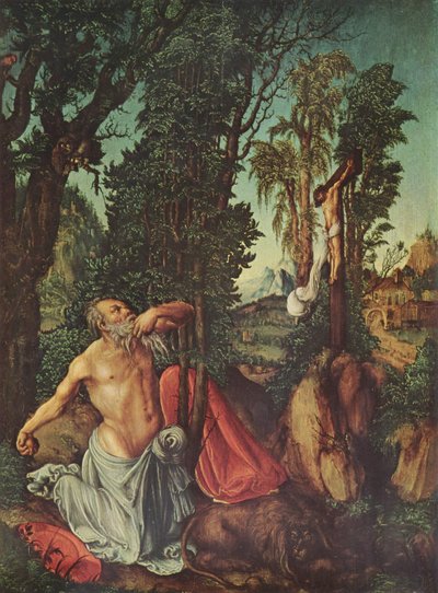 Saksa: Katuva Pyhä Hieronymus Katuva Pyhä Hieronymus tekijältä Lucas Cranach the Elder